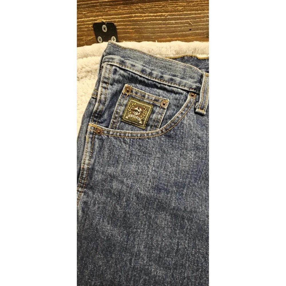 Cinch Men's 42x32‎ Blue Straight Jeans Denim Button Zip 5-Pocket Regular Fit